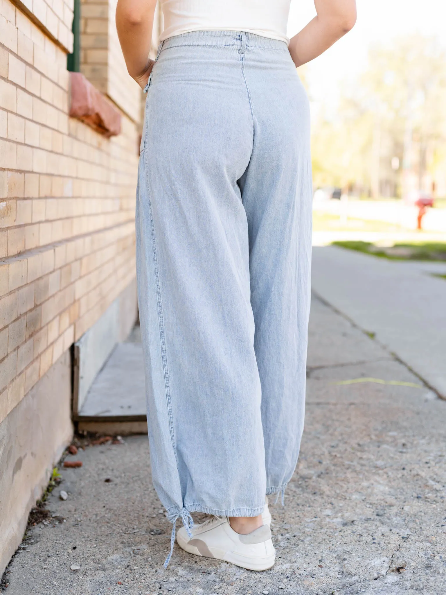 Pull On Soft Denim Patch Pocket