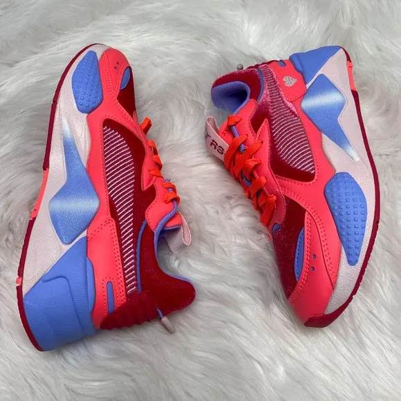 Puma RS-X Valentines Day Low GS Shoes Pink 387408-01 NEW Sz 5.5 / Womens Sz 7