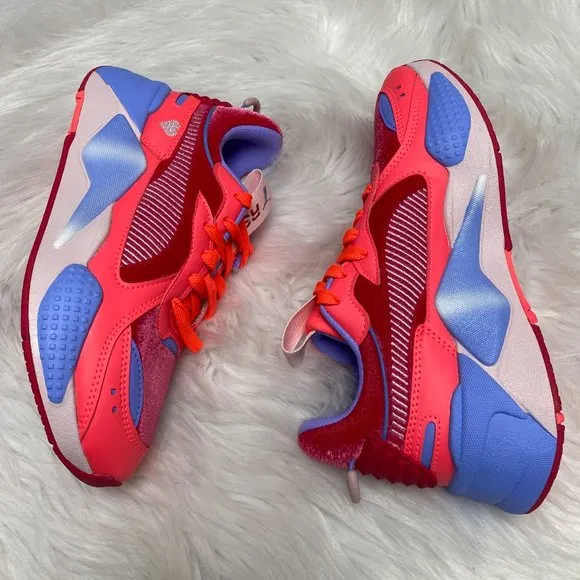 Puma RS-X Valentines Day Low GS Shoes Pink 387408-01 NEW Sz 5.5 / Womens Sz 7