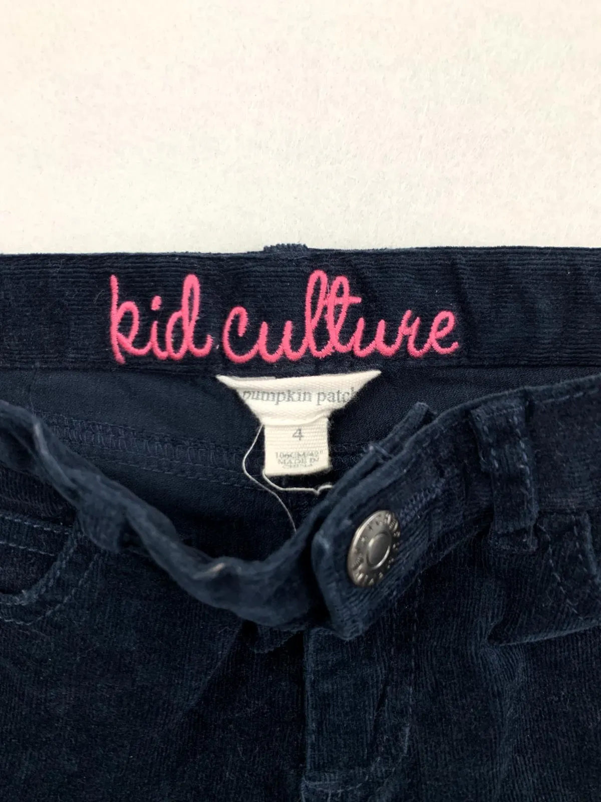 Pumpkin Patch Kids Cordouroy Blue Pants Size 4 Years