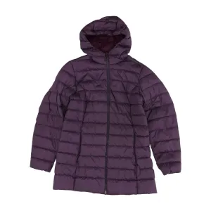 Purple Solid Puffer Coat