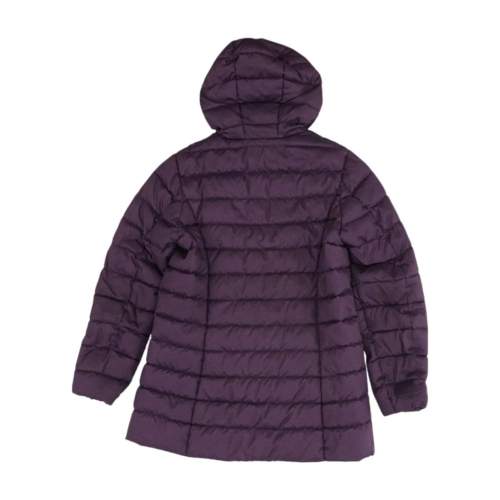 Purple Solid Puffer Coat