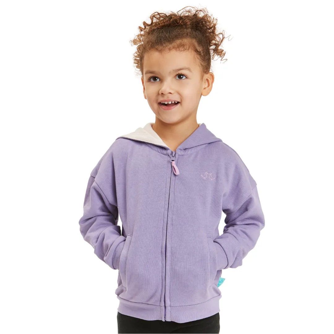 Purple Zip Up Girls Hoodie