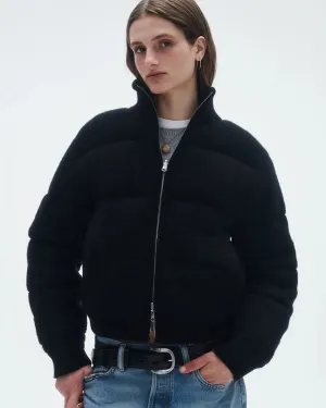 Quilted Puffer Jacket in Black