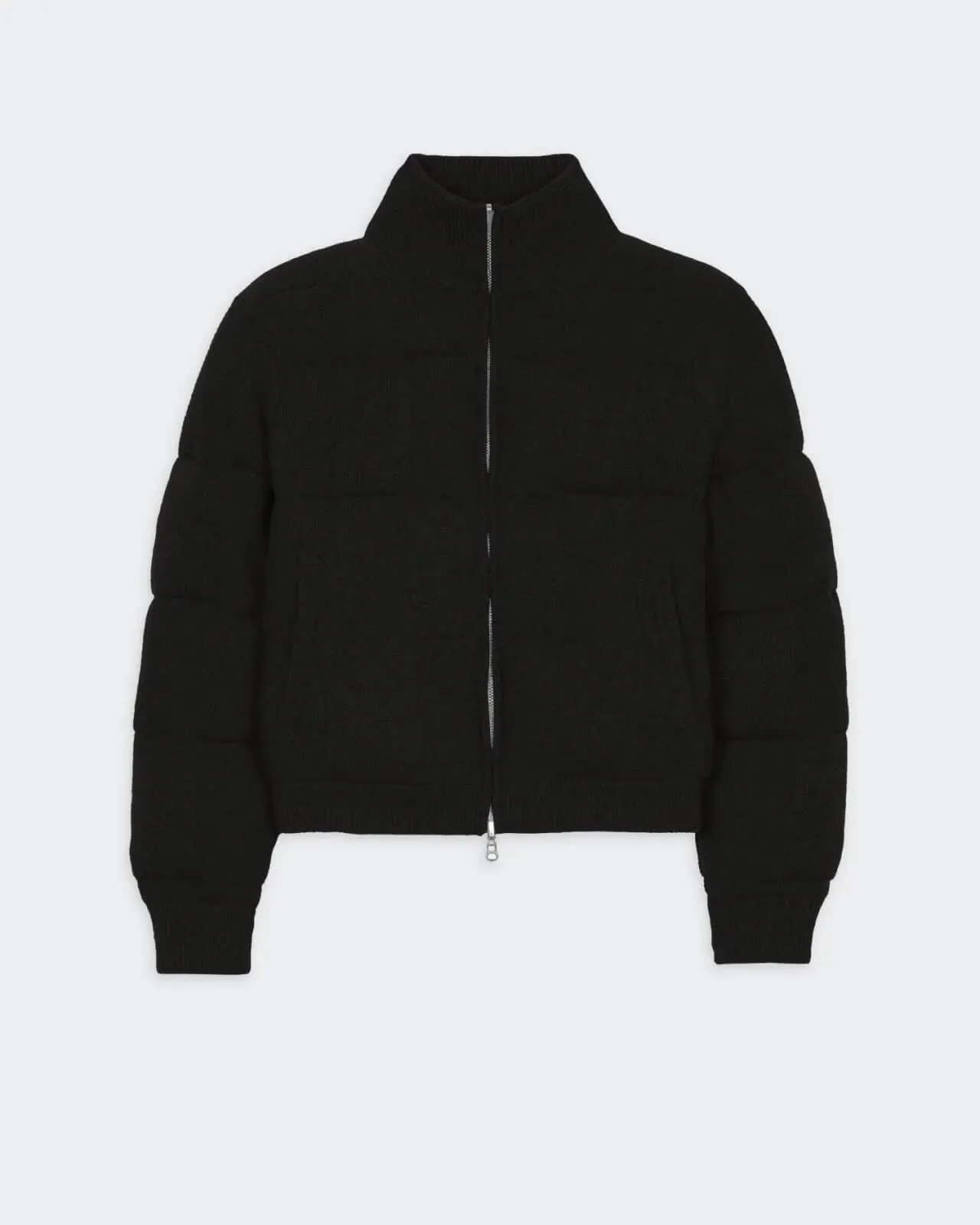 Quilted Puffer Jacket in Black