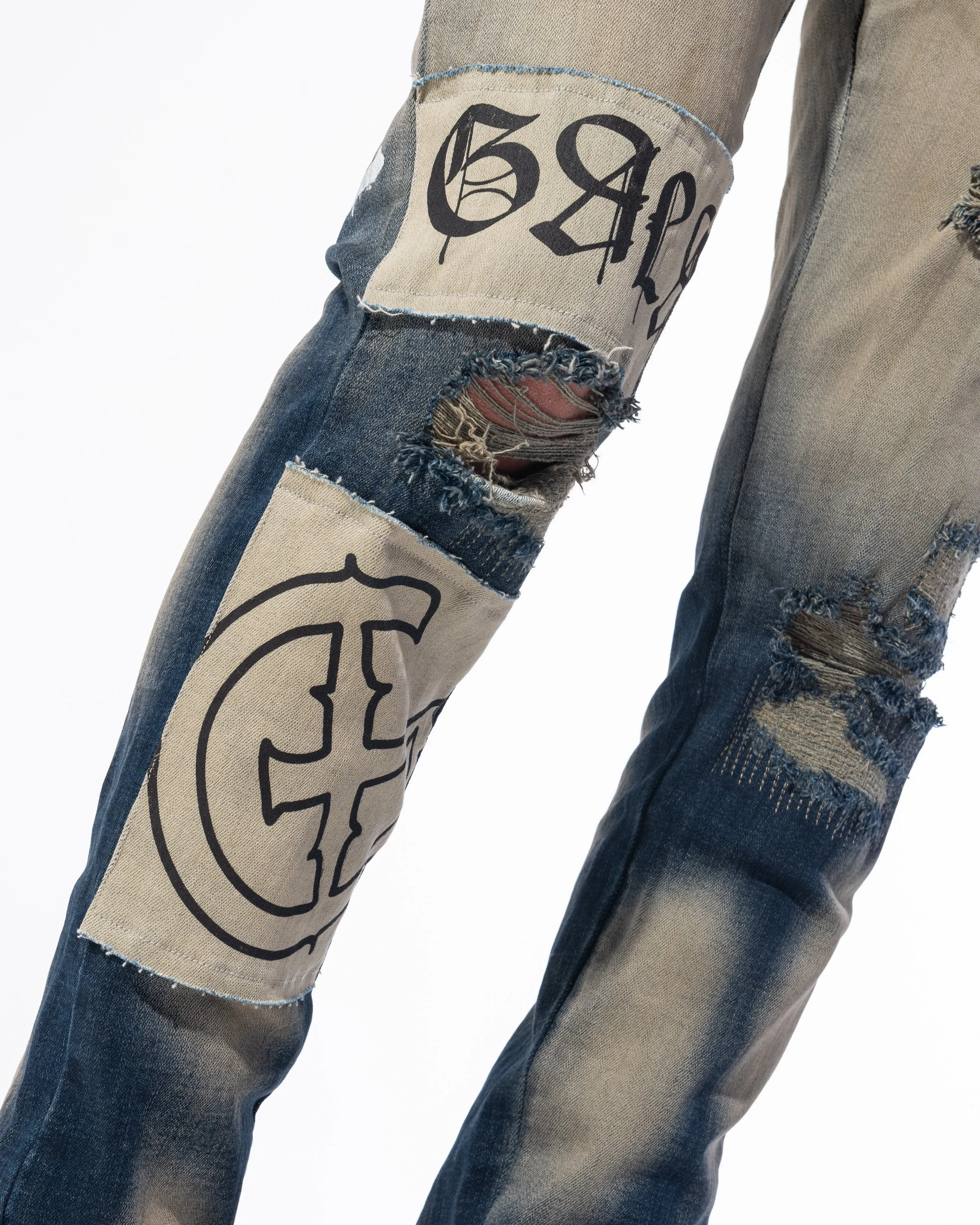 "DEAD OR ALIVE" DENIM (NAVY/STONE OMBRE)