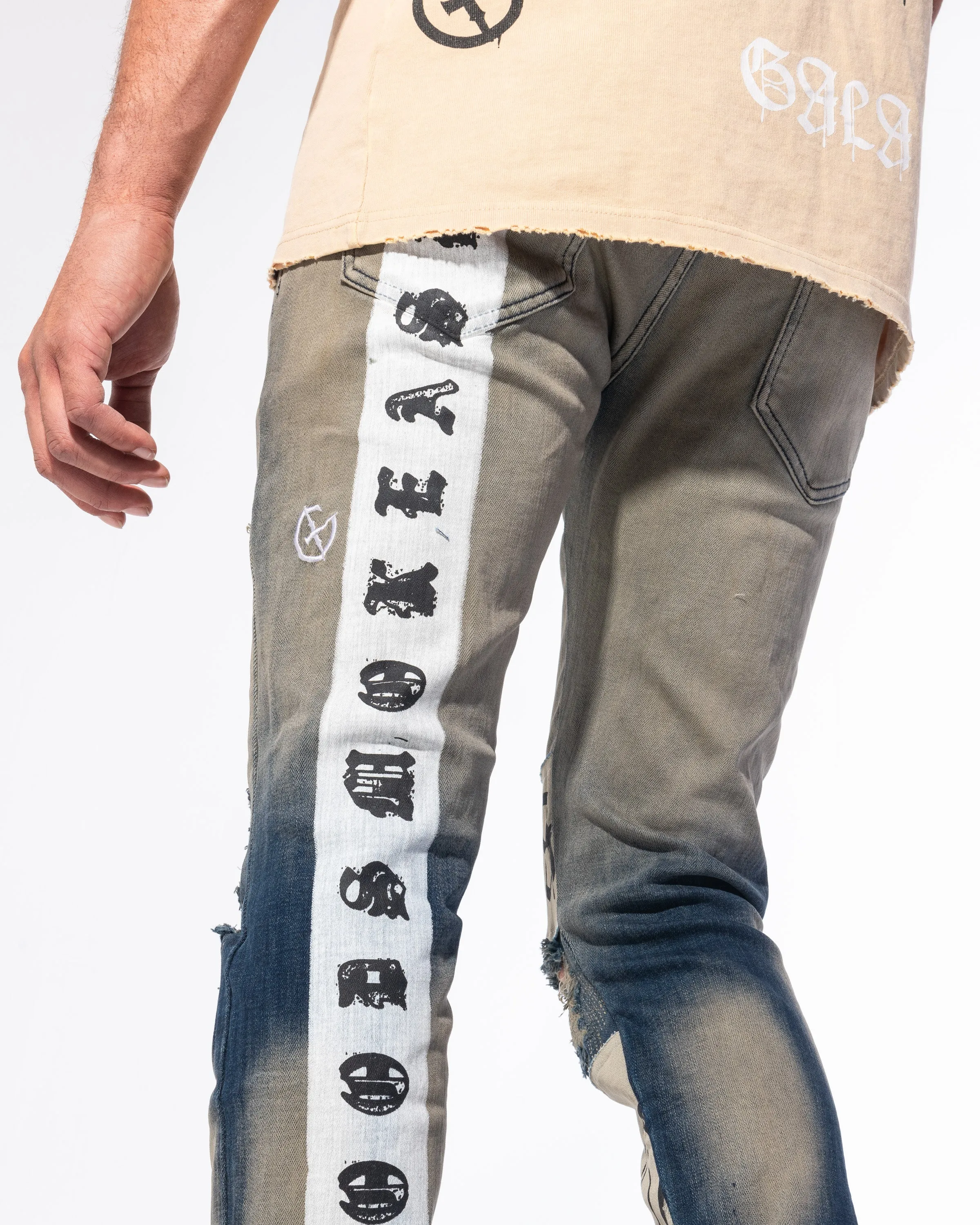 "DEAD OR ALIVE" DENIM (NAVY/STONE OMBRE)