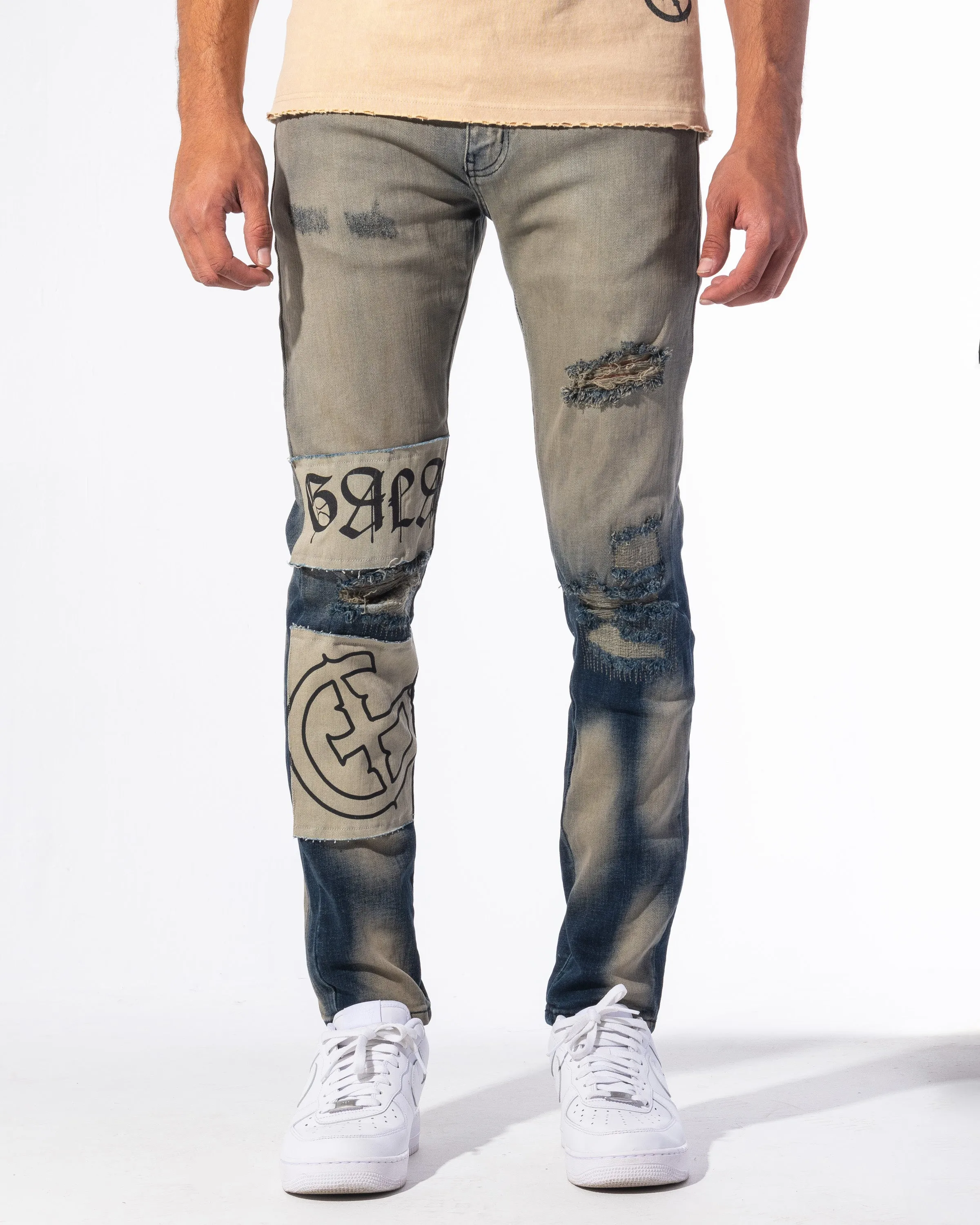 "DEAD OR ALIVE" DENIM (NAVY/STONE OMBRE)