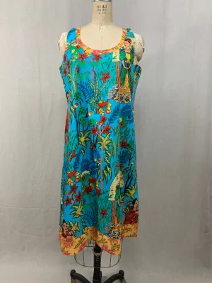 Racerback Tank Dress - Frida inspired Blue