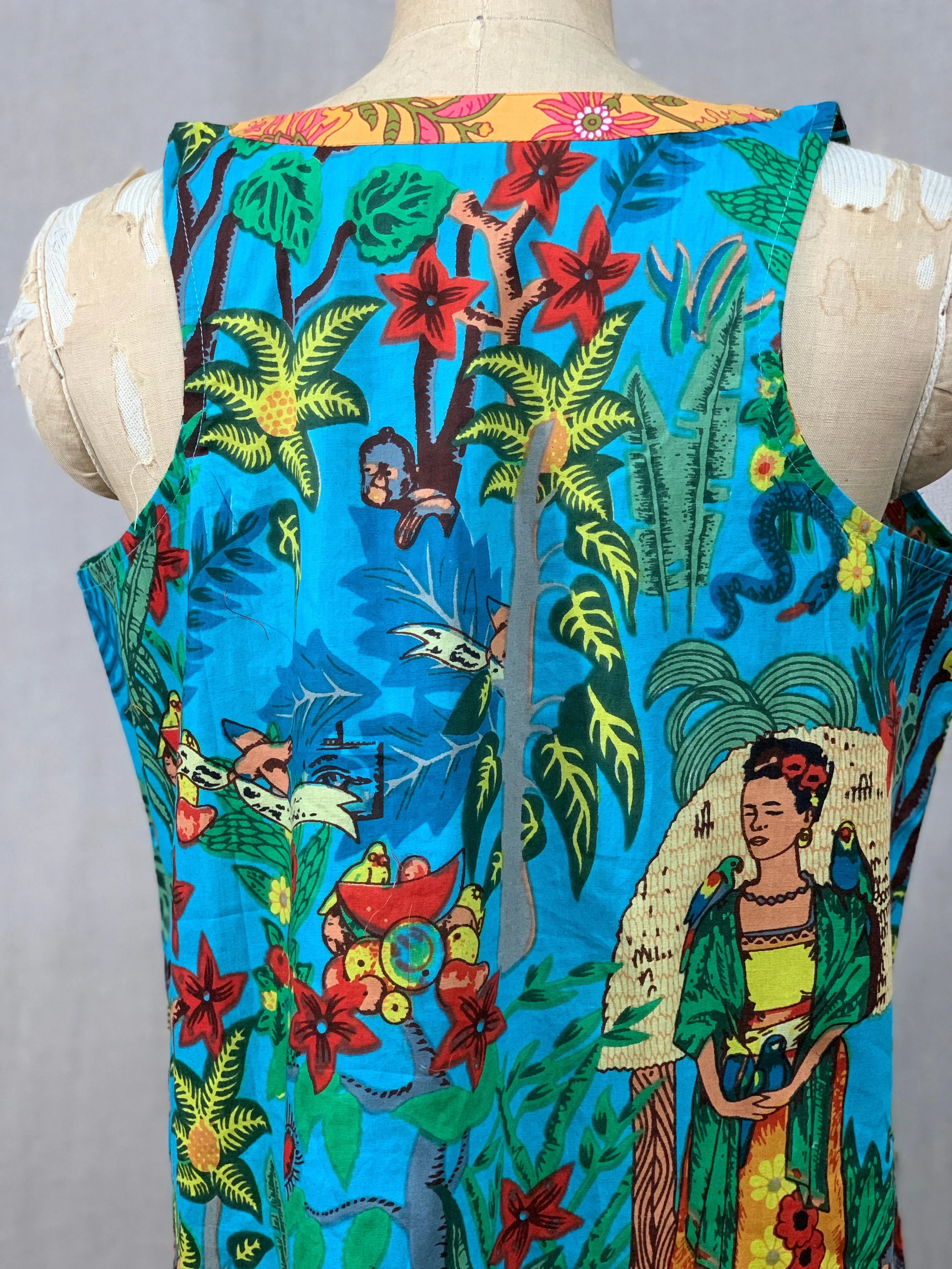Racerback Tank Dress - Frida inspired Blue