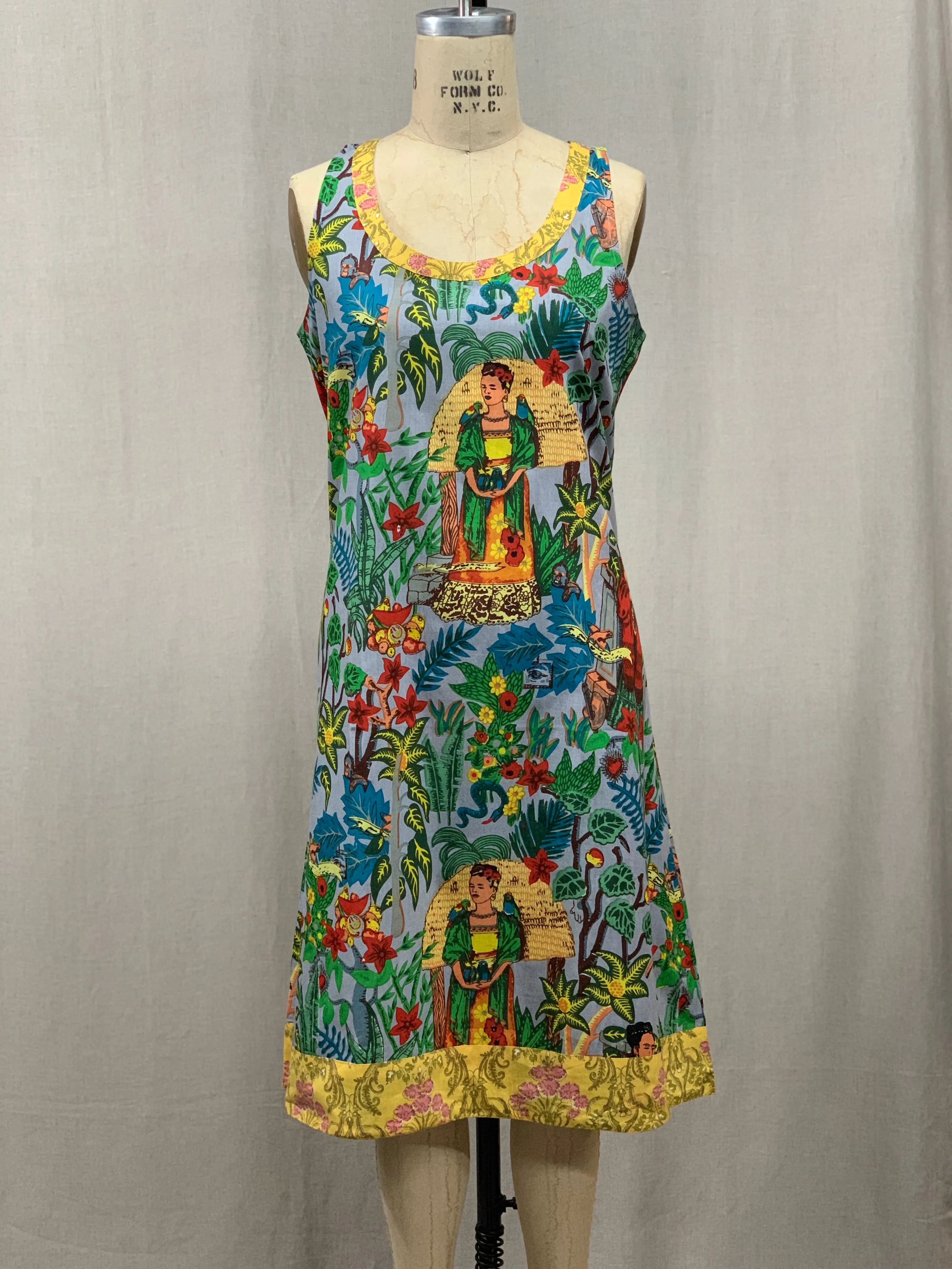 Racerback Tank Dress - Frida inspired Blue