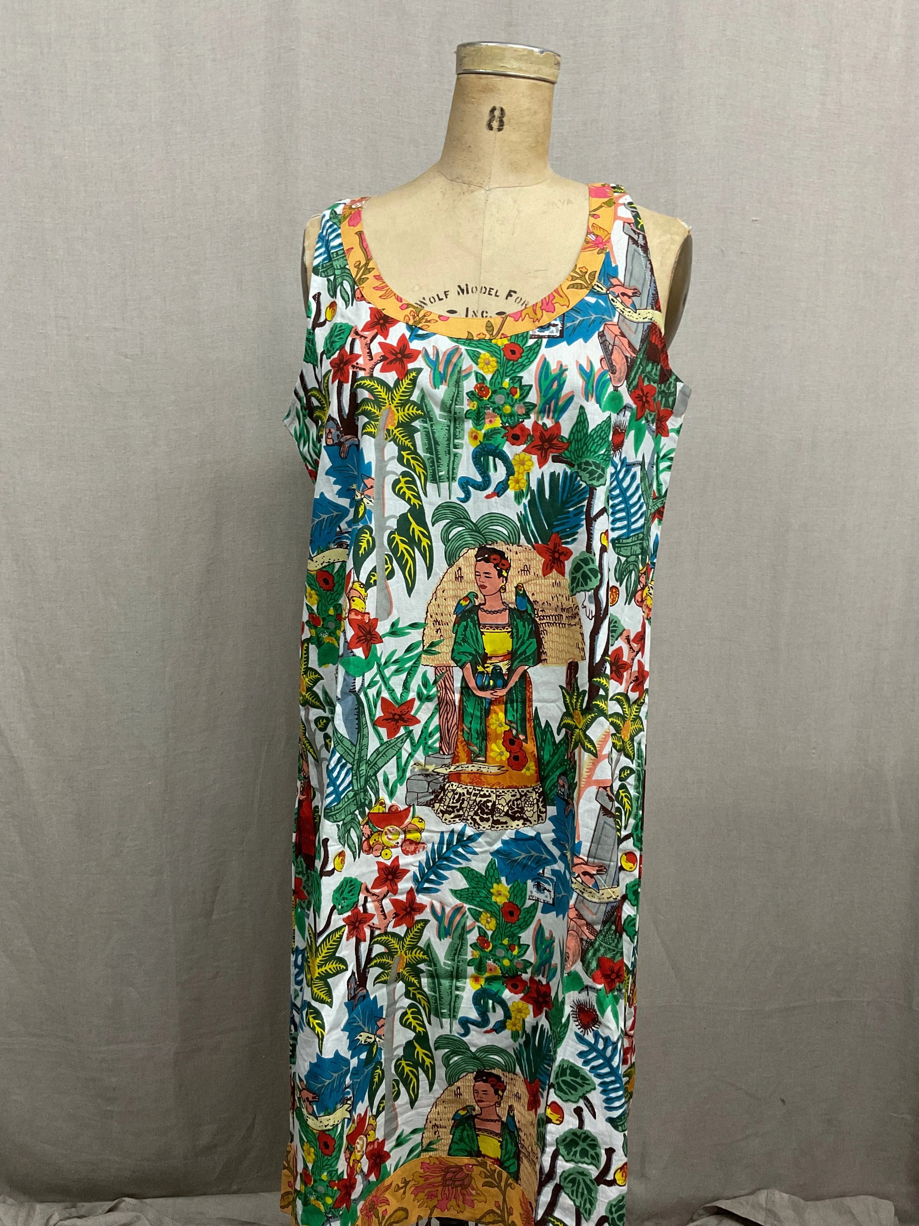 Racerback Tank Dress - Frida inspired Blue