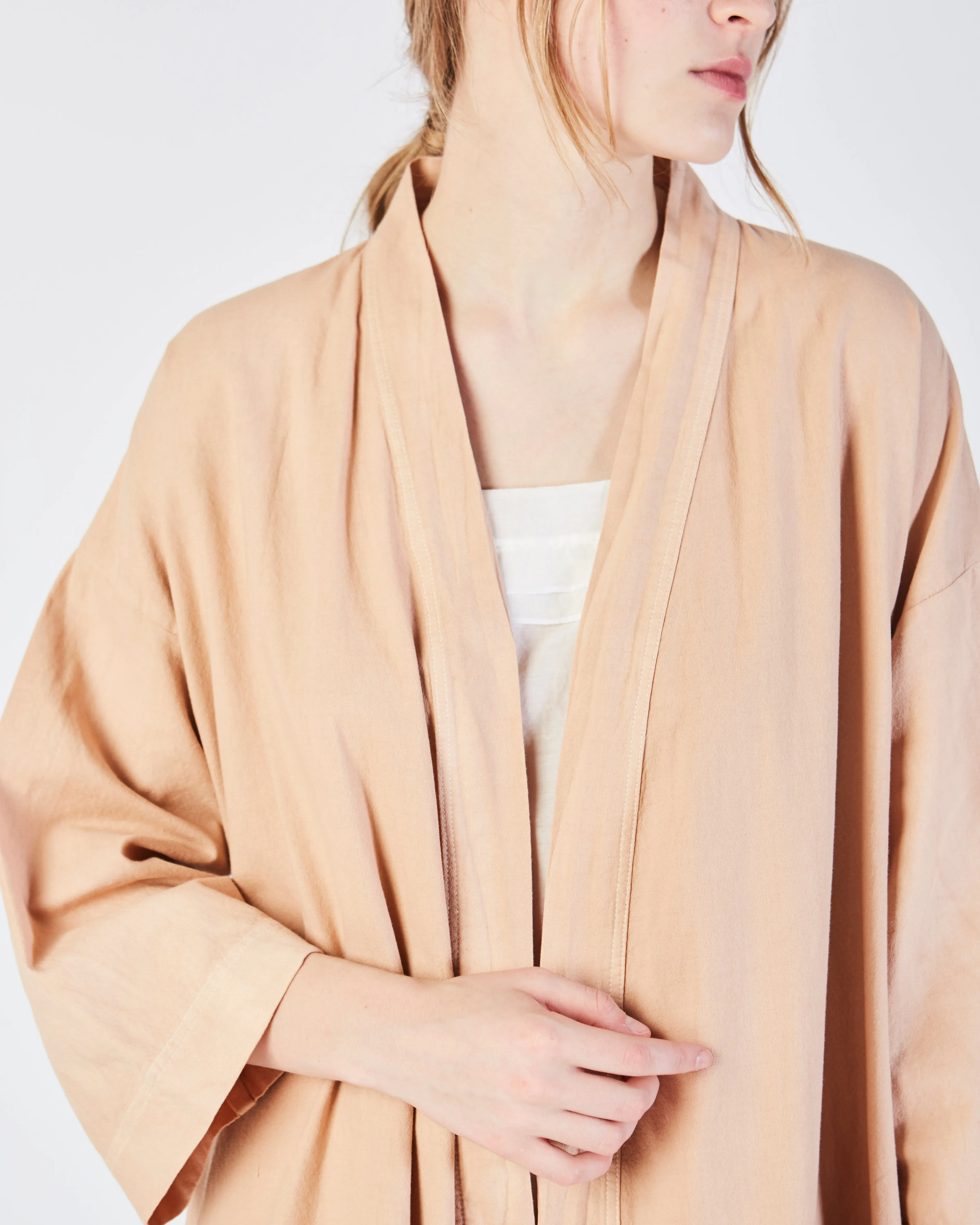 Racine organic cotton robe in petal