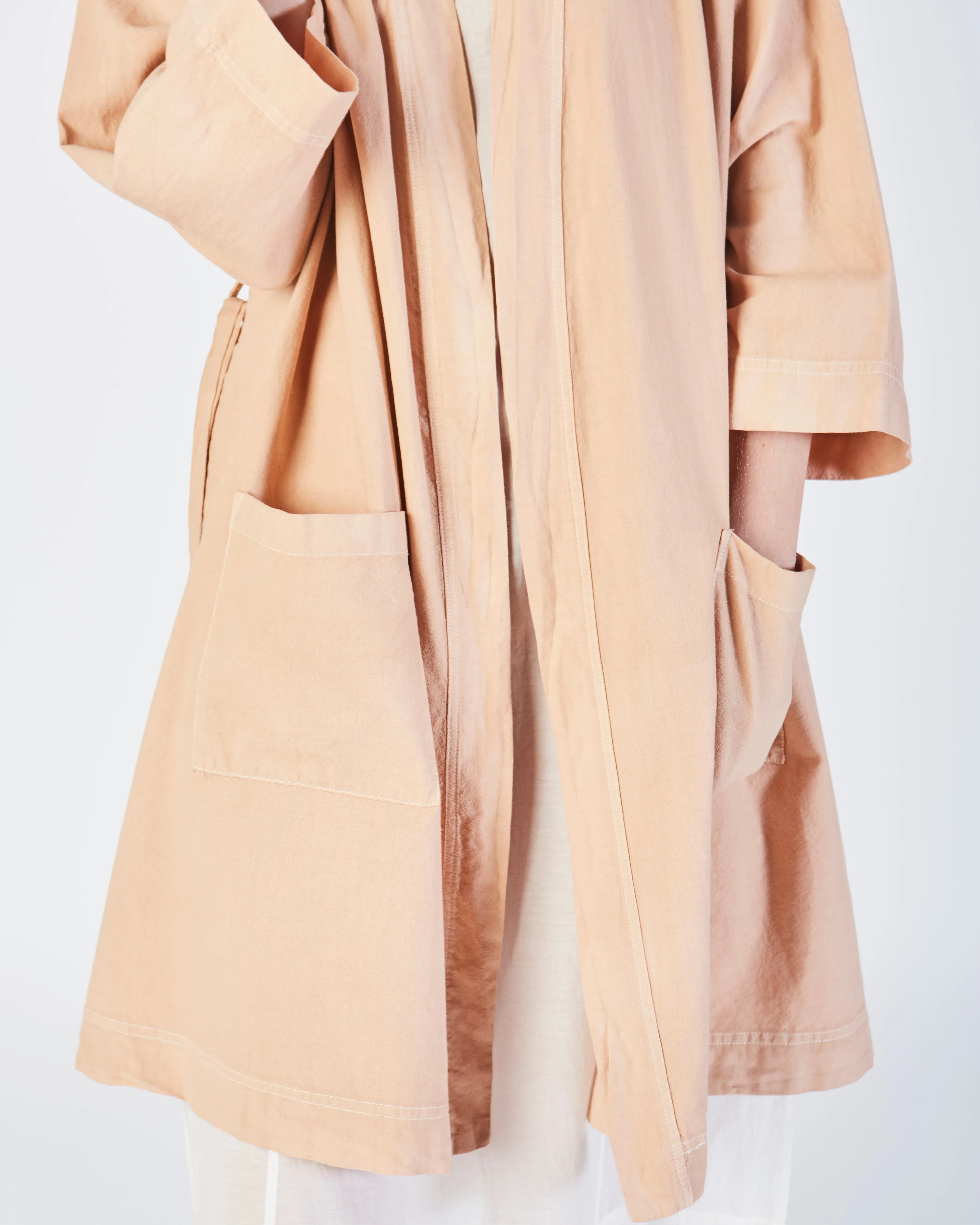 Racine organic cotton robe in petal