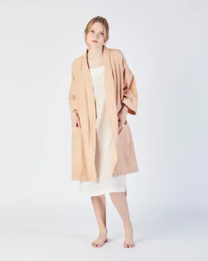 Racine organic cotton robe in petal
