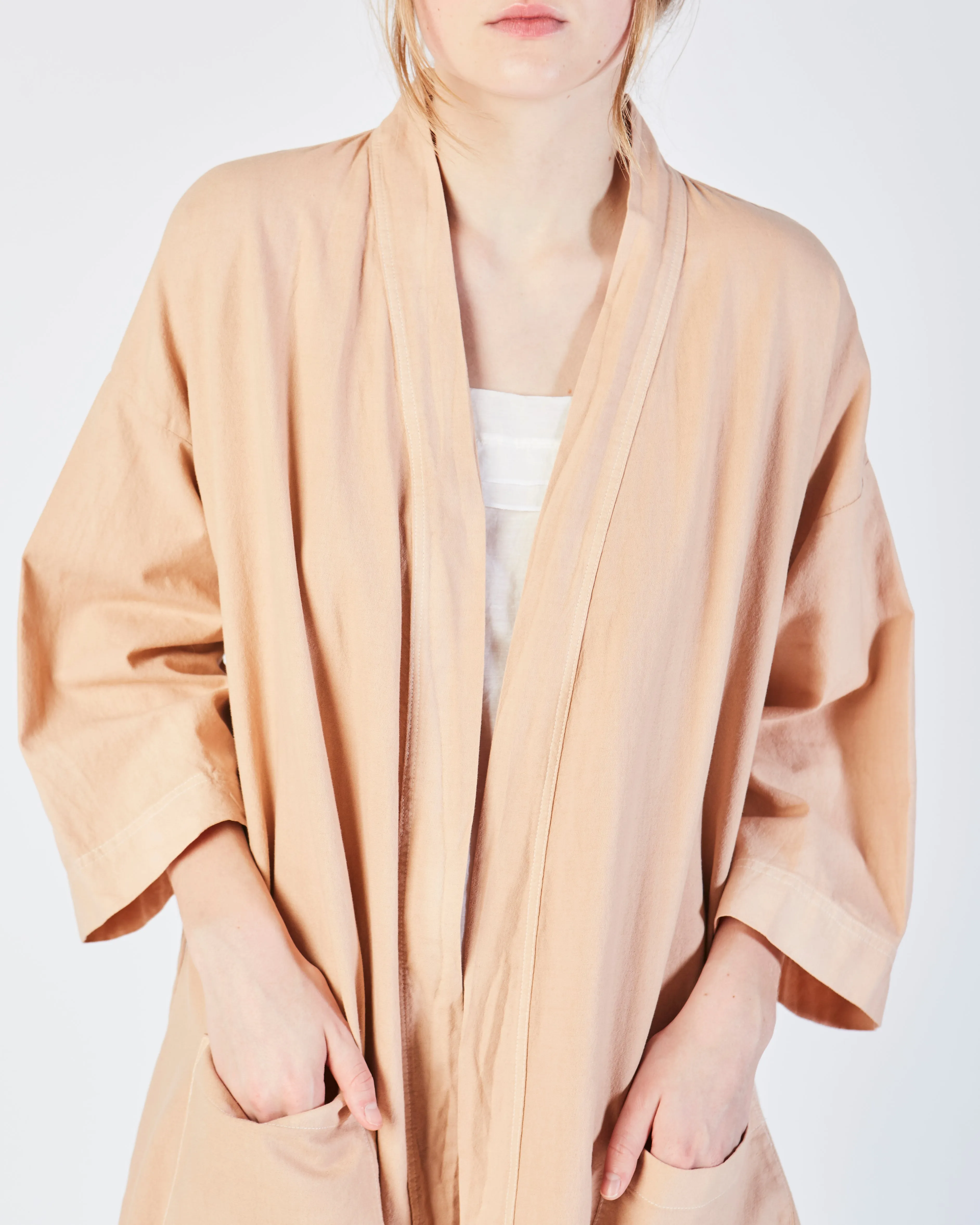 Racine organic cotton robe in petal