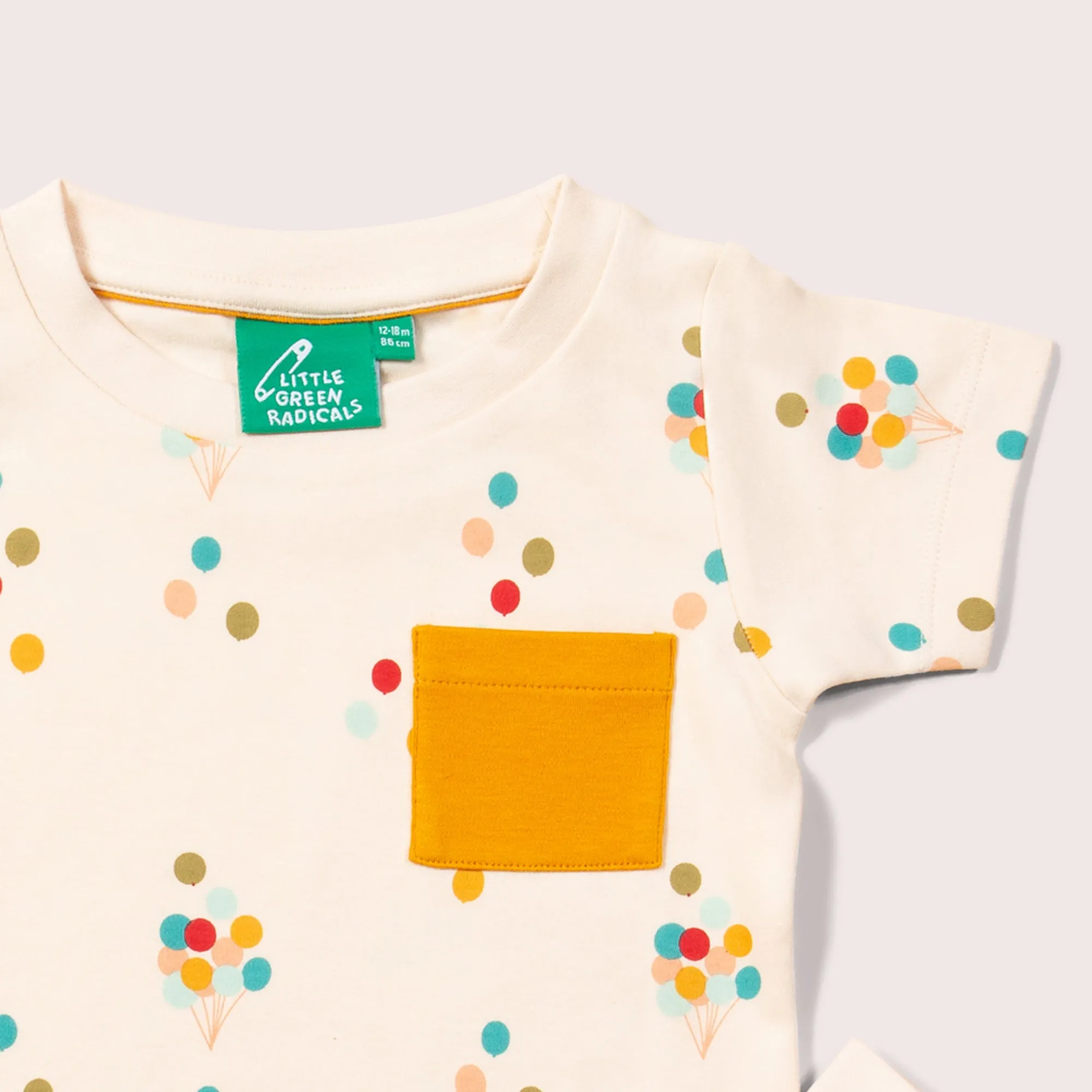Rainbow Balloons Organic T-Shirt & Jogger Playset