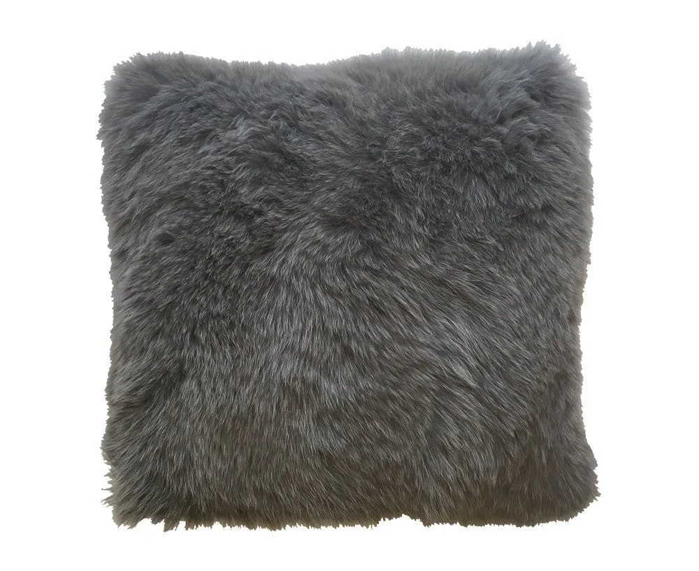 Regina Fur Pillow - Anthracite