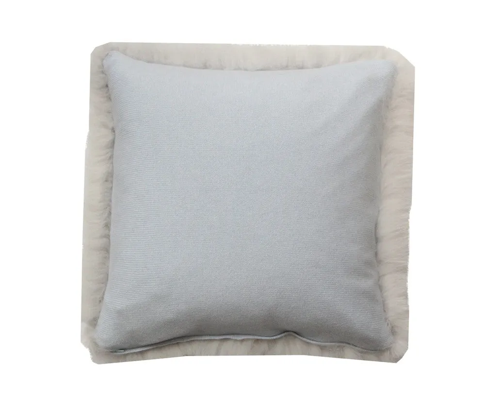 Regina Fur Pillow - Pearl Gray