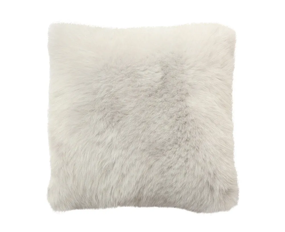 Regina Fur Pillow - Pearl Gray