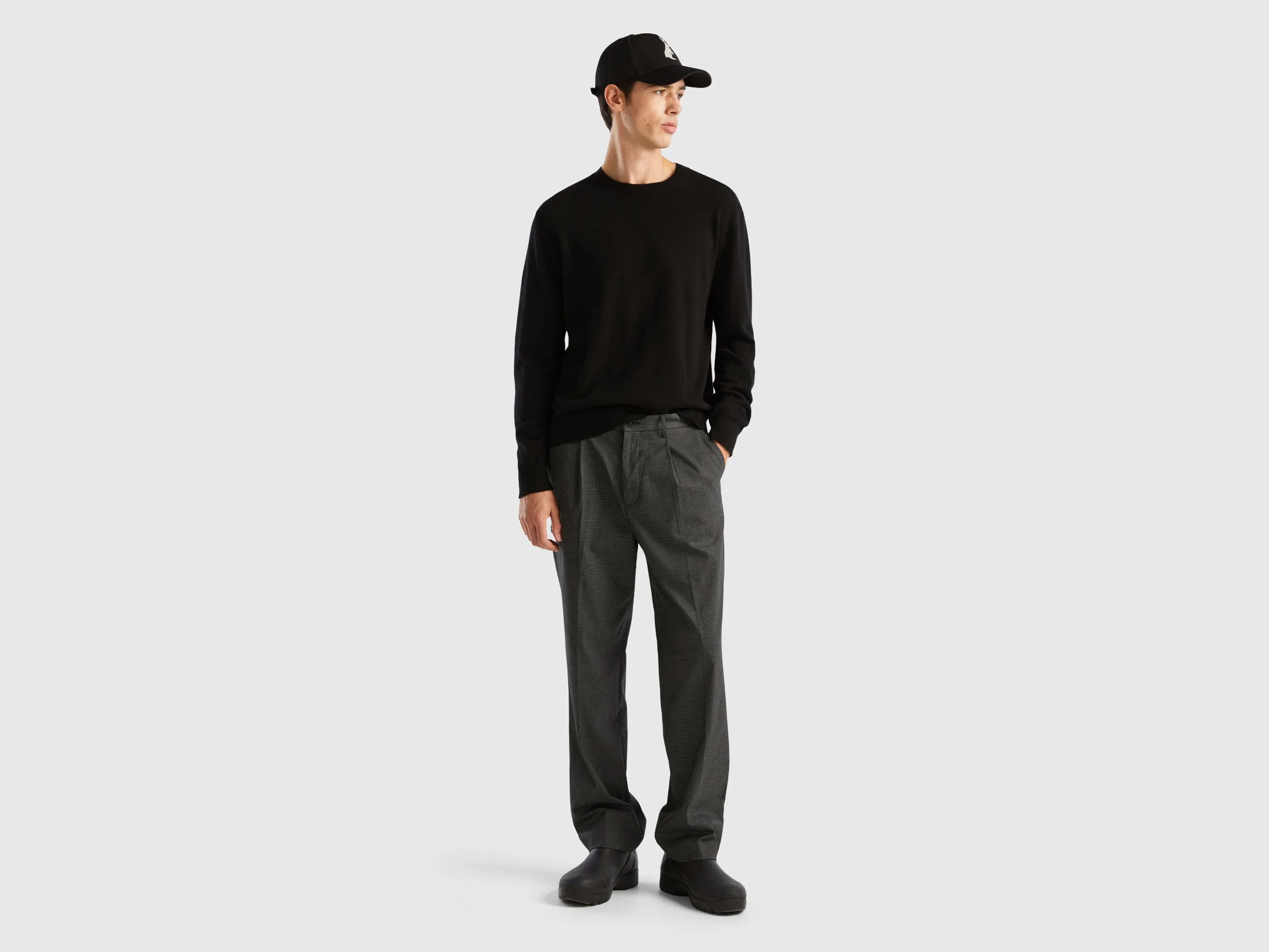 Regular Fit Crew Neck Italian Cashmere Sweater