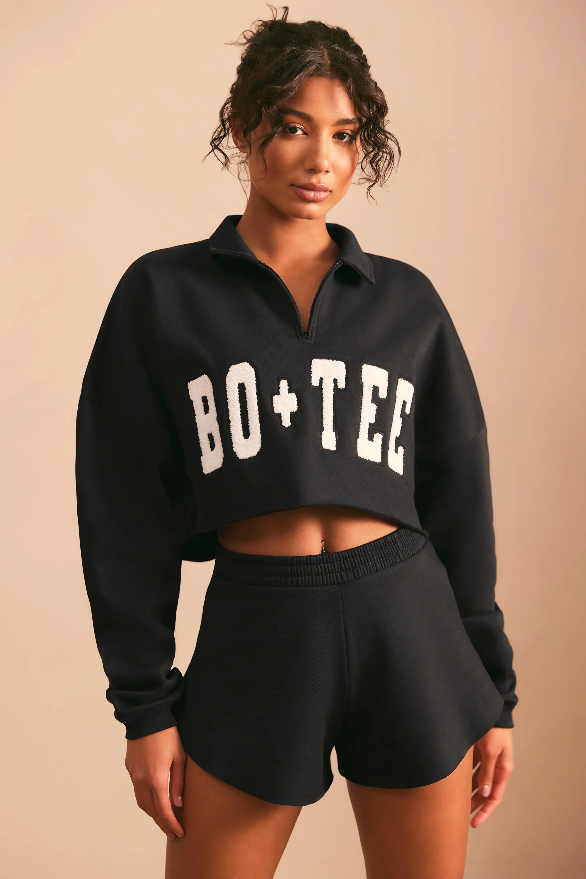 Restore - Half Zip Sweater in Black