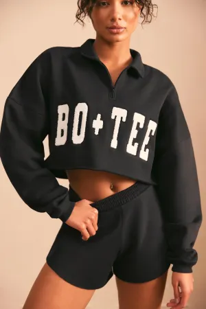 Restore - Half Zip Sweater in Black