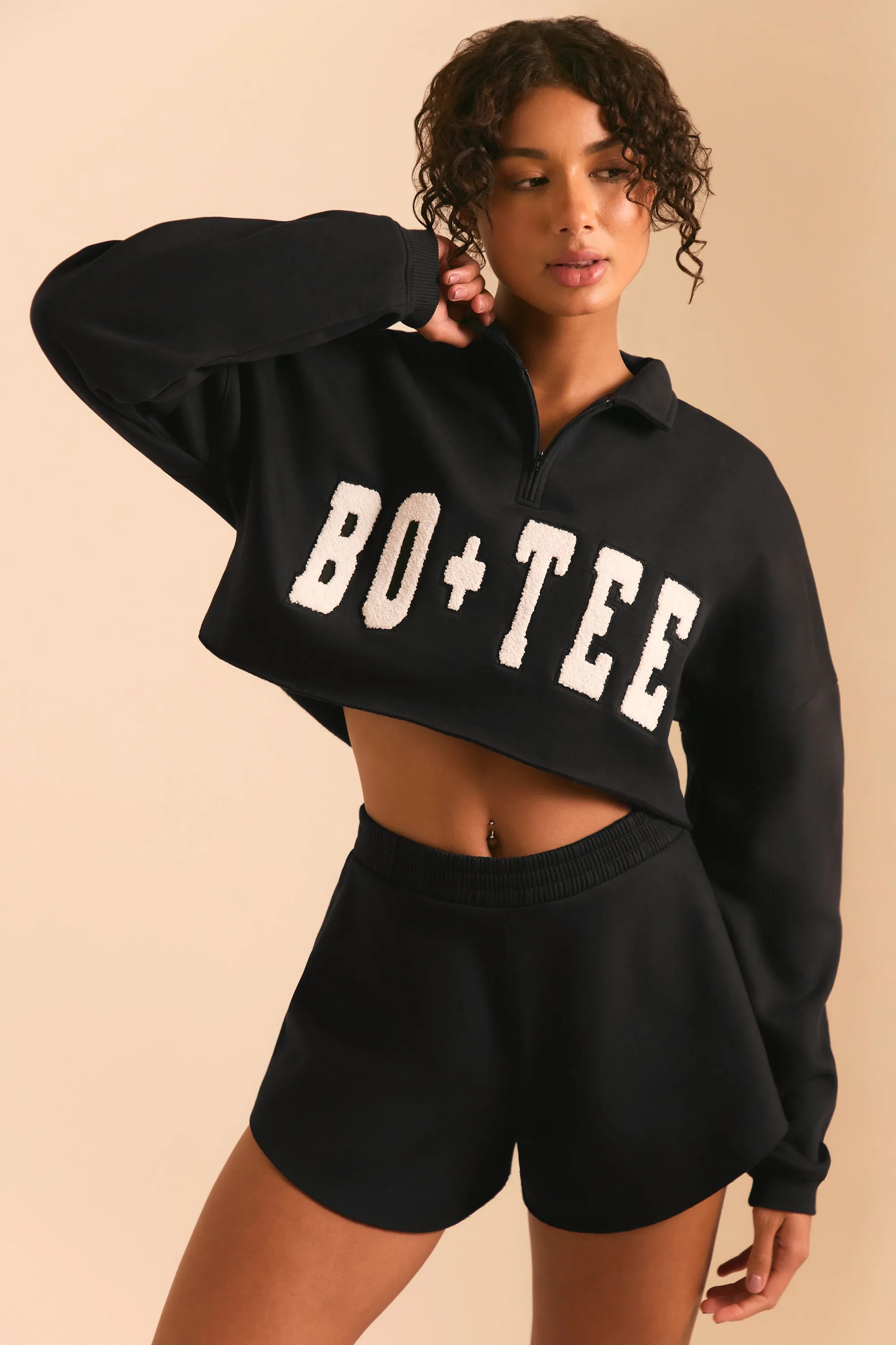 Restore - Half Zip Sweater in Black