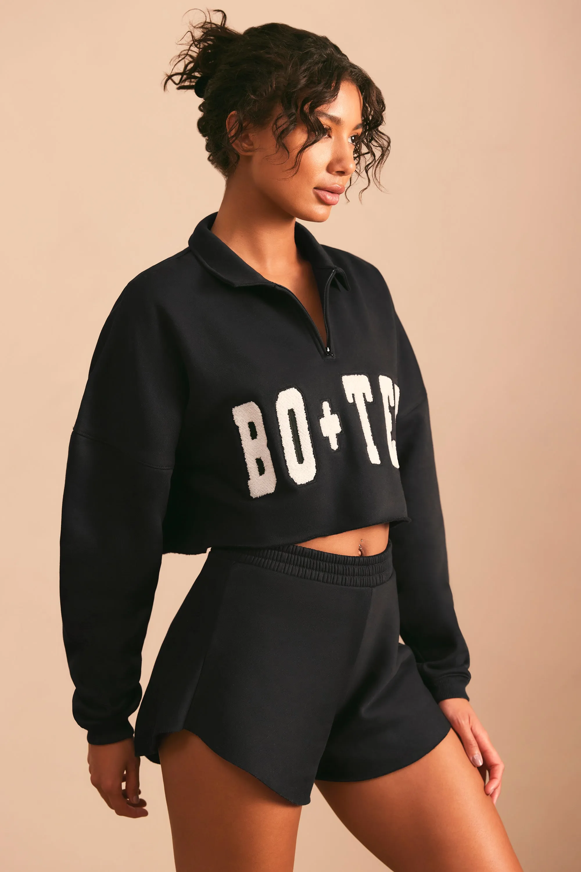 Restore - Half Zip Sweater in Black