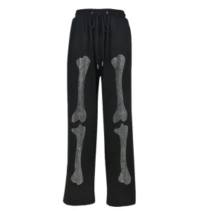 Rhinestone Skeleton Jogger