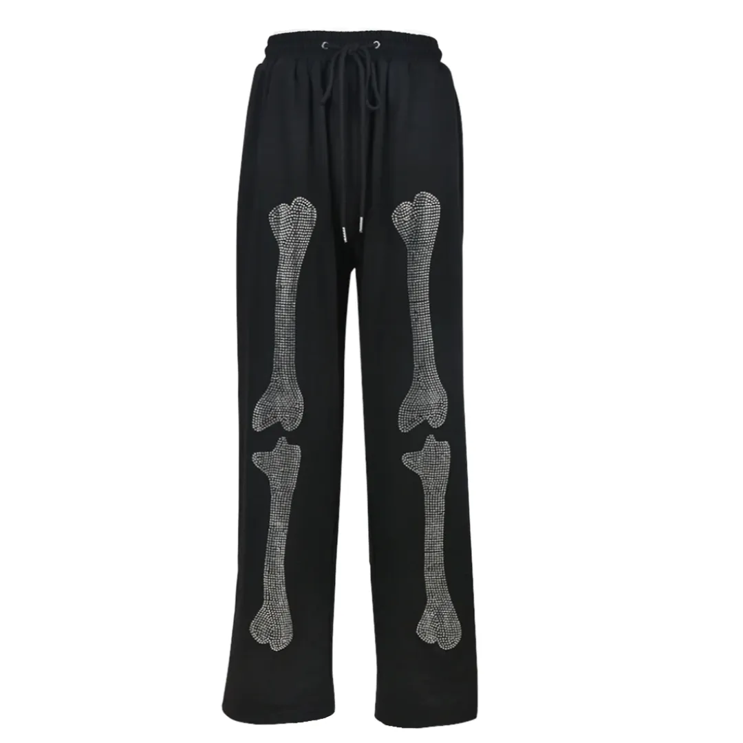 Rhinestone Skeleton Jogger