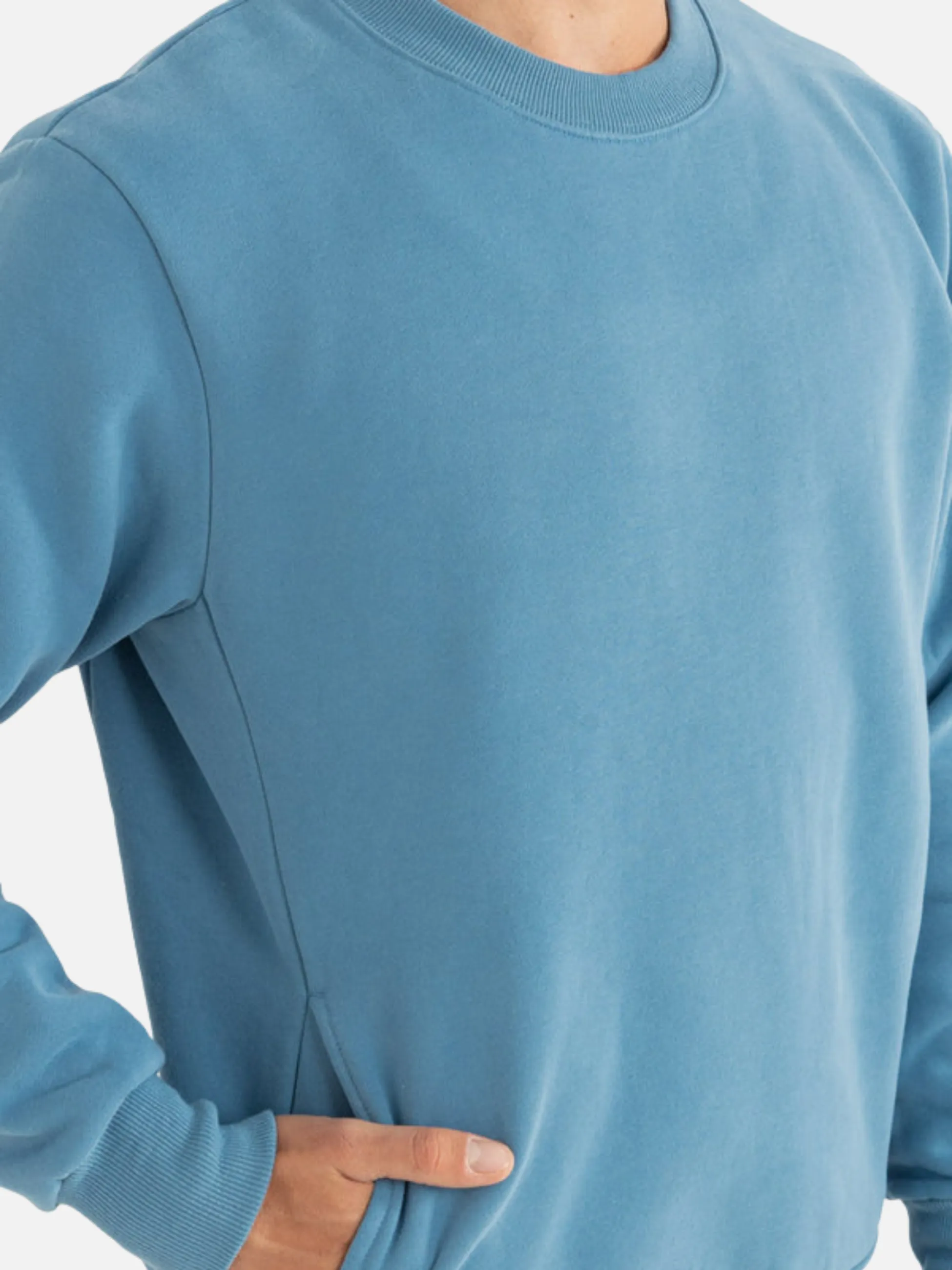 Rhythm Classic Fleece Crew - Mineral Blue