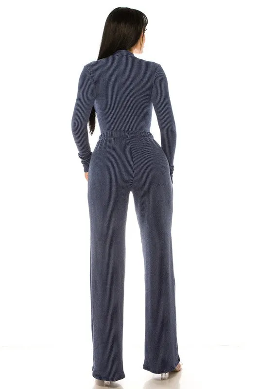Ribbed Bodysuit and Jogger Set