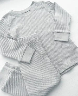 Ribbed Lounge Set Grey