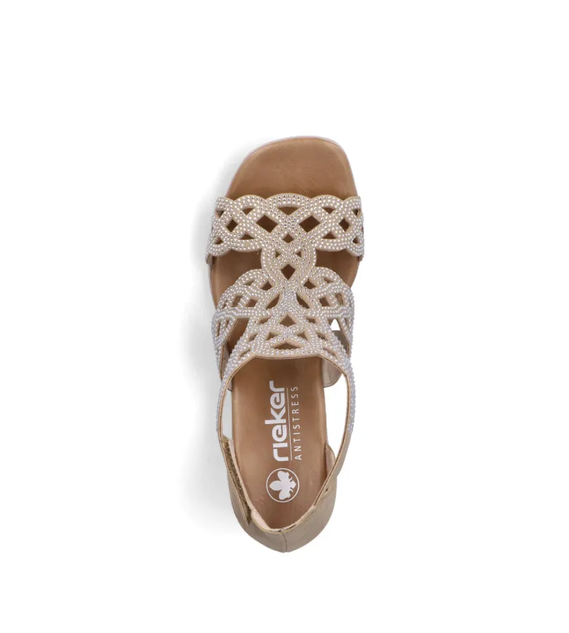 Rieker - 64773 Taupe Diamonte Sandal
