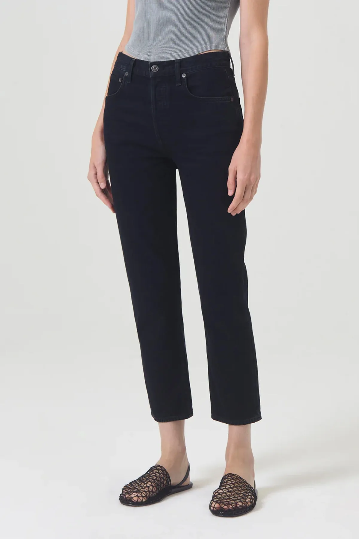 Riley Hise Rise Straight Crop in Crushed
