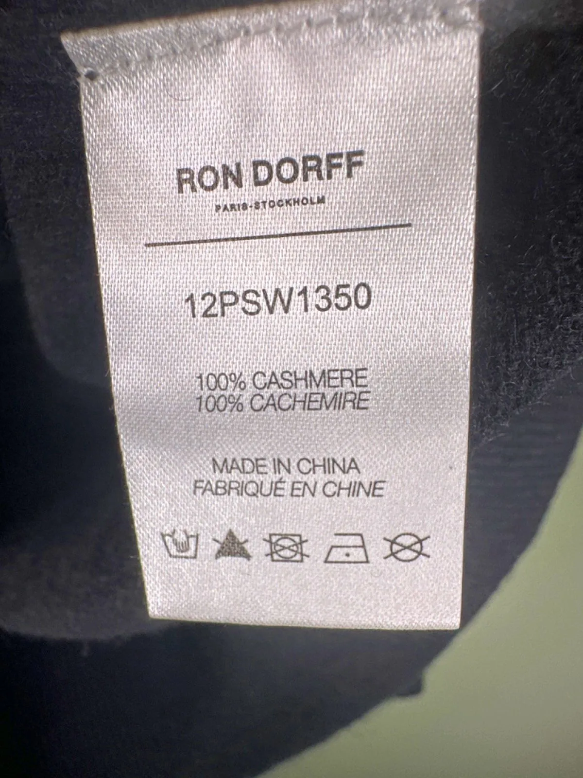 Ron Dorff Black Luxury 100% Cashmere "Gentleman" Jumper UK Medium