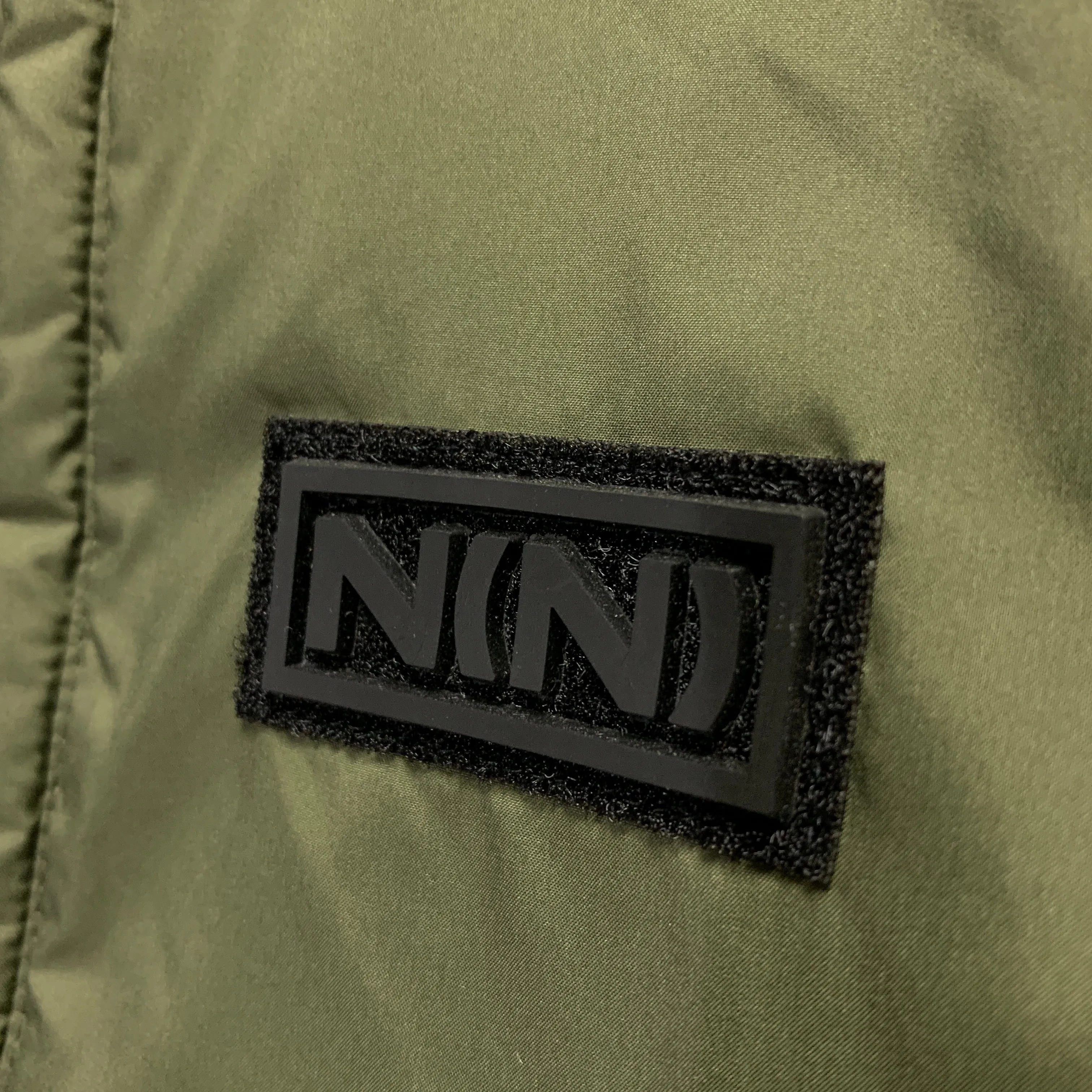 [S] Number Nine Logo Down Puffer Jacket Olive