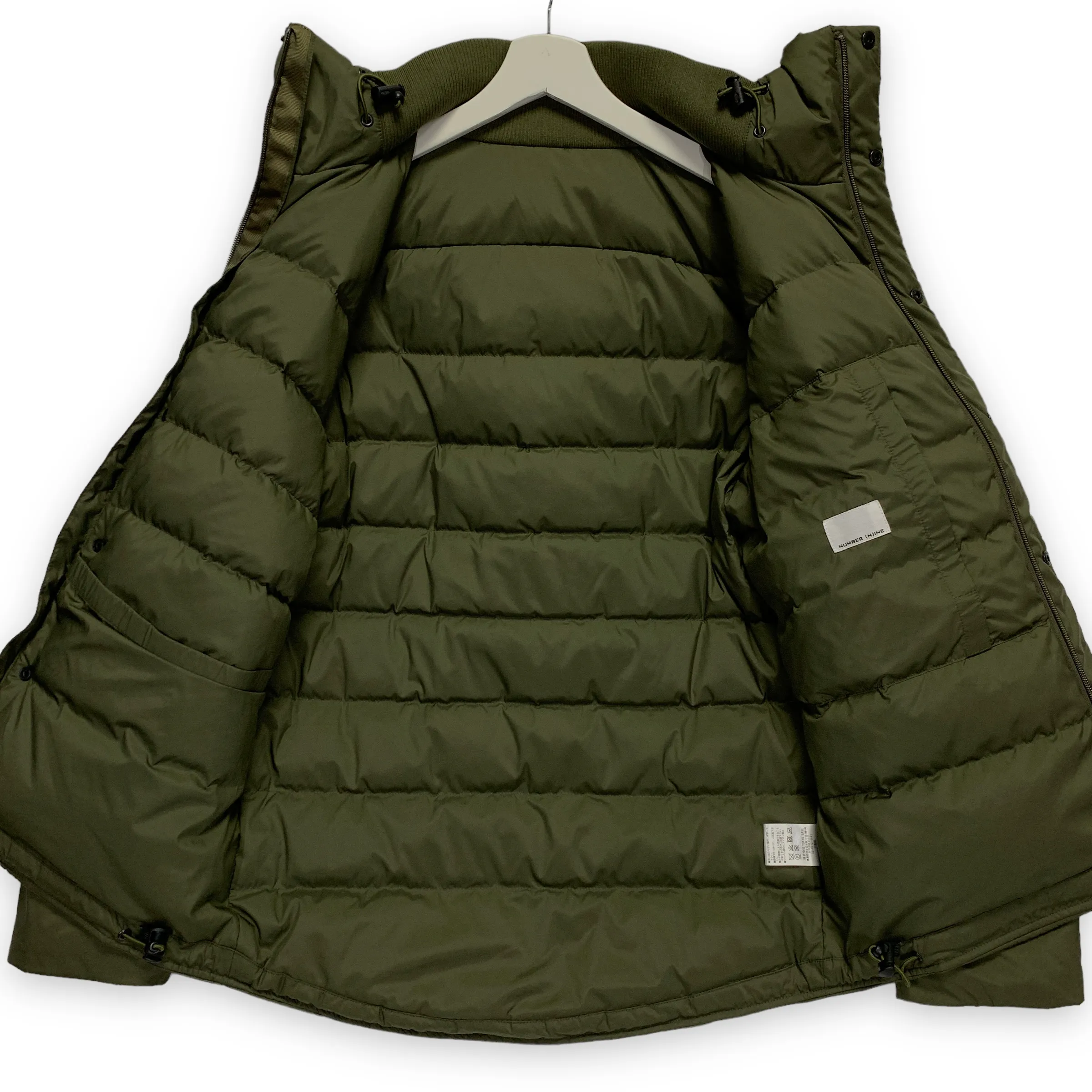[S] Number Nine Logo Down Puffer Jacket Olive