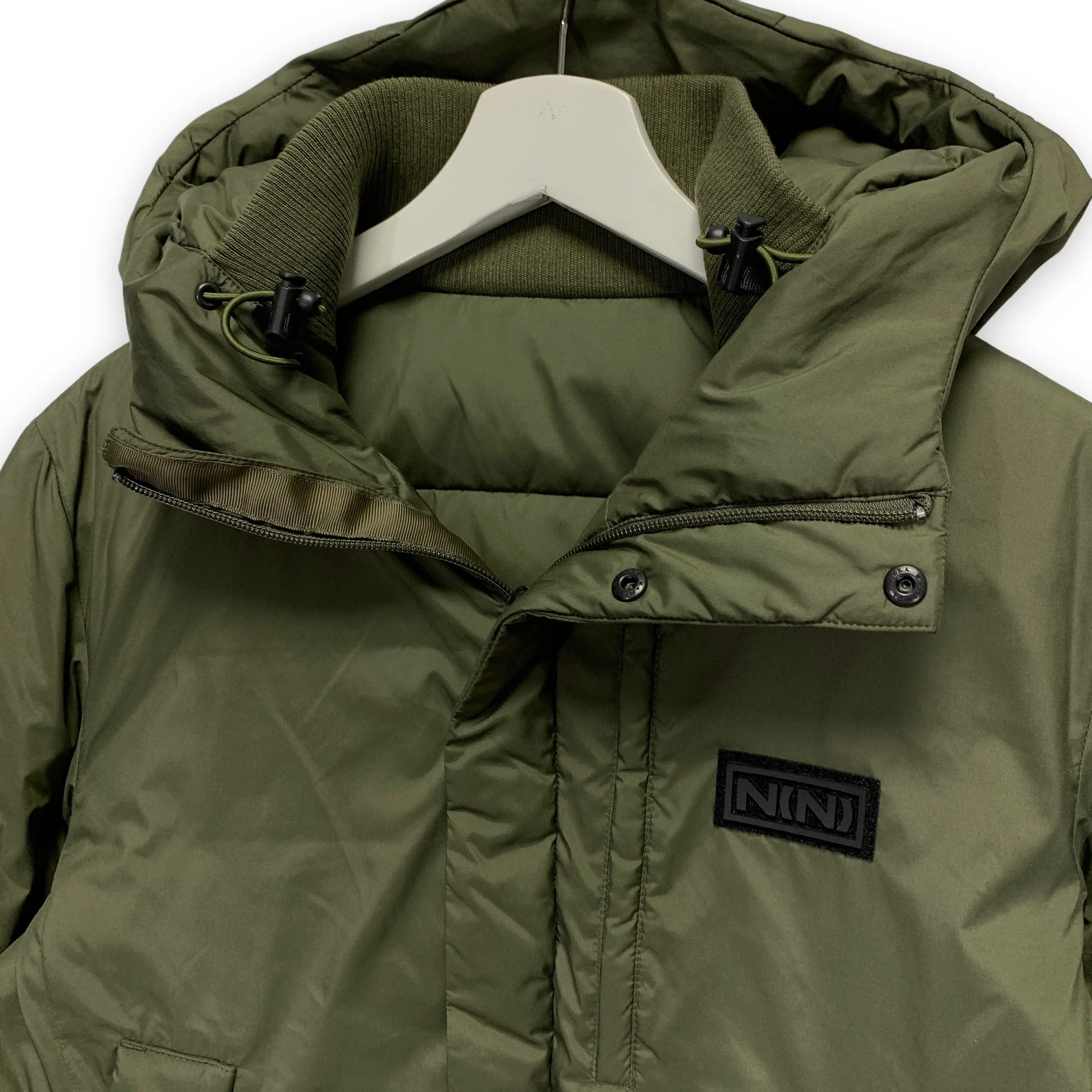 [S] Number Nine Logo Down Puffer Jacket Olive