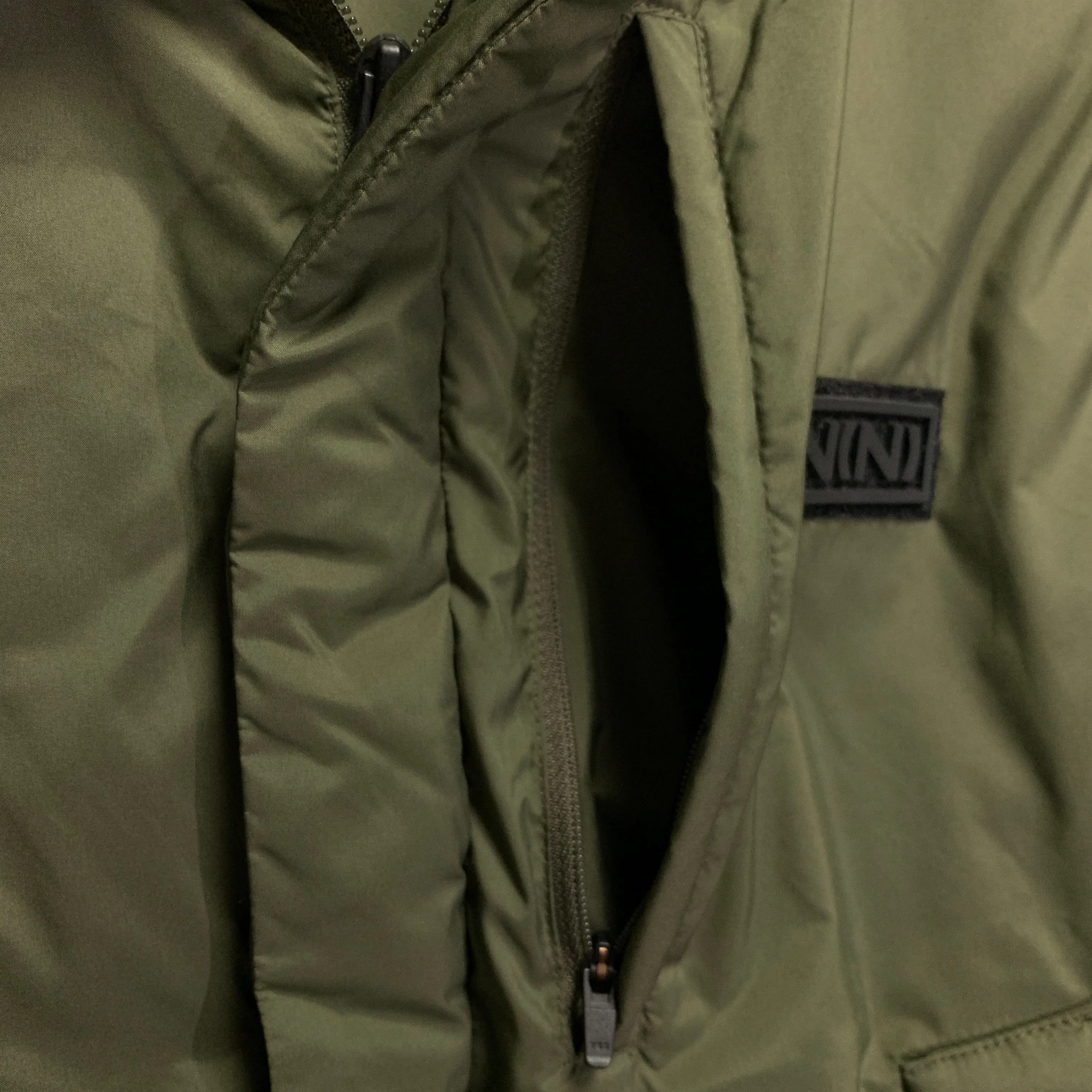 [S] Number Nine Logo Down Puffer Jacket Olive