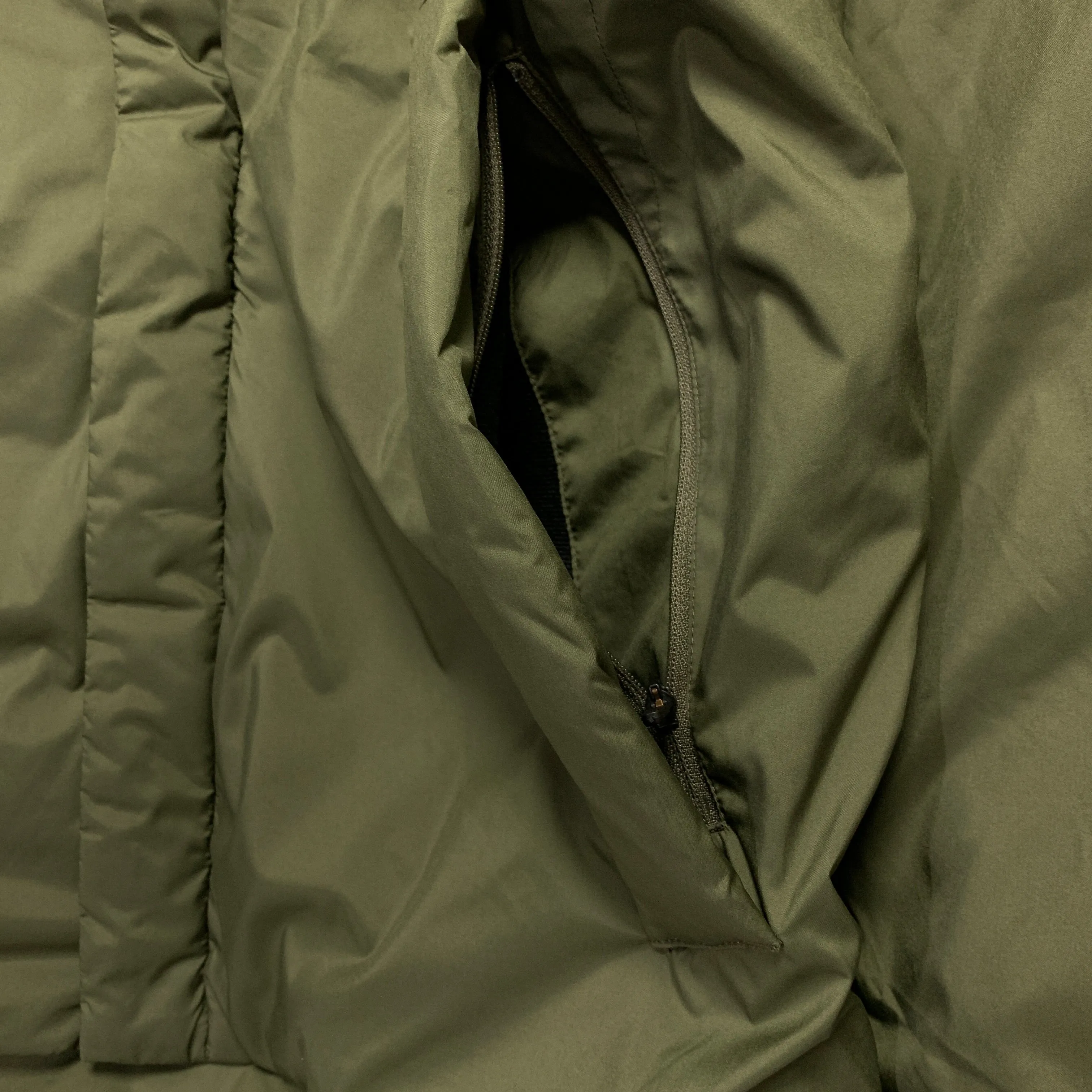 [S] Number Nine Logo Down Puffer Jacket Olive
