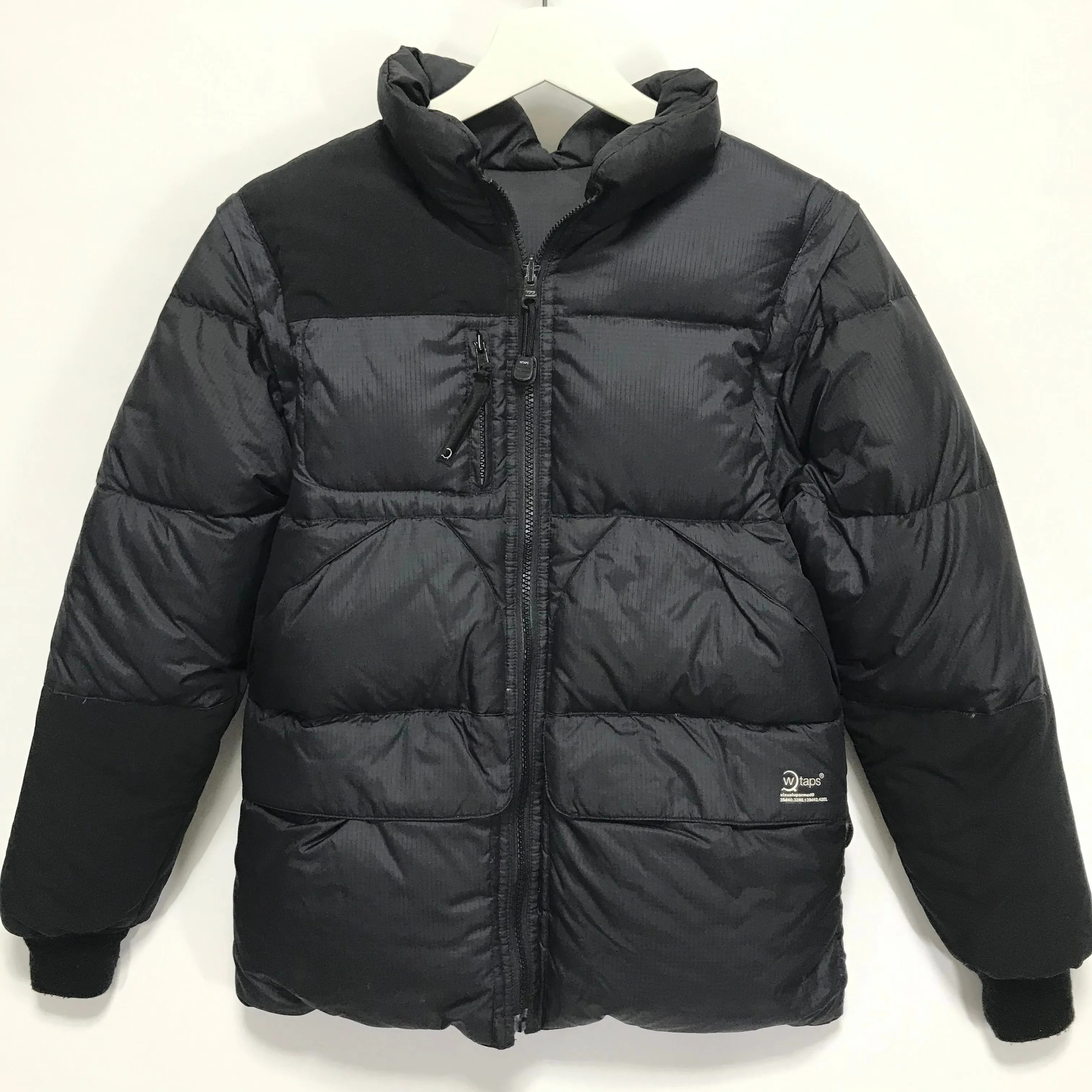 [S] WTaps 4-Way Ripstop Nylon Down Puffer Jacket / Vest Black