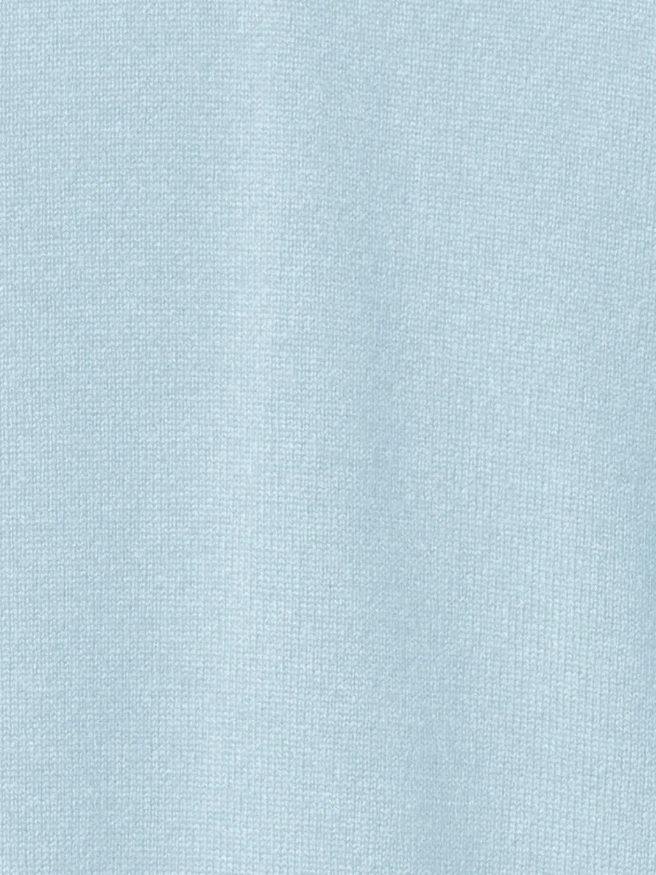 Short Sleeve Cashmere Sweater with Knot Detail