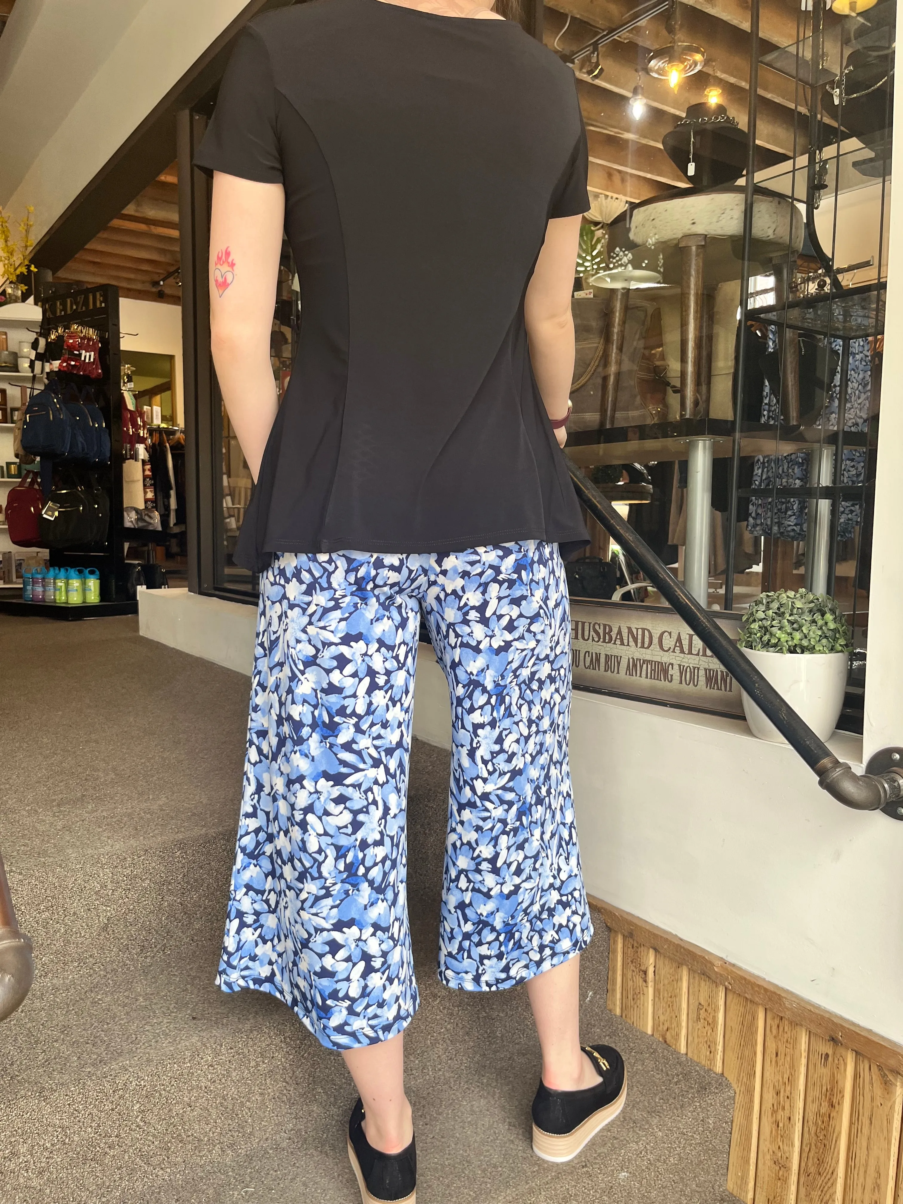 Short Sleeve Drape-Front Top (Canada-Made)
