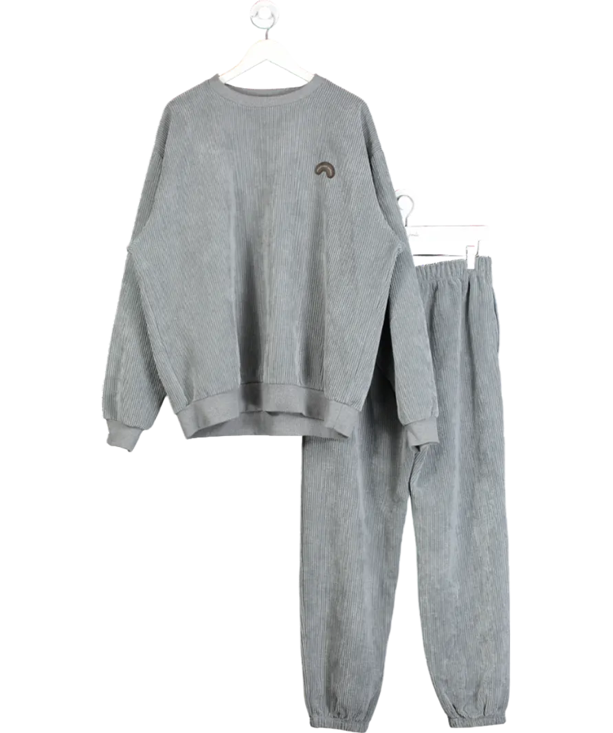 Sisters & Seekers Grey Soft Ribbed Sweater And Jogger Set UK 14