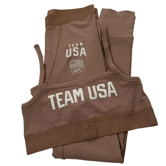 SKIMS Soft Lounge Bralette   Leggings Set Team USA Sienna Medium