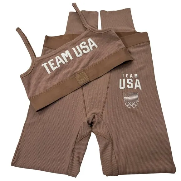 SKIMS Soft Lounge Bralette   Leggings Set Team USA Sienna Medium