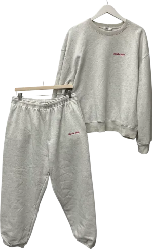 SLA the label Grey Crew Neck And Jogger Tracksuit UK XL