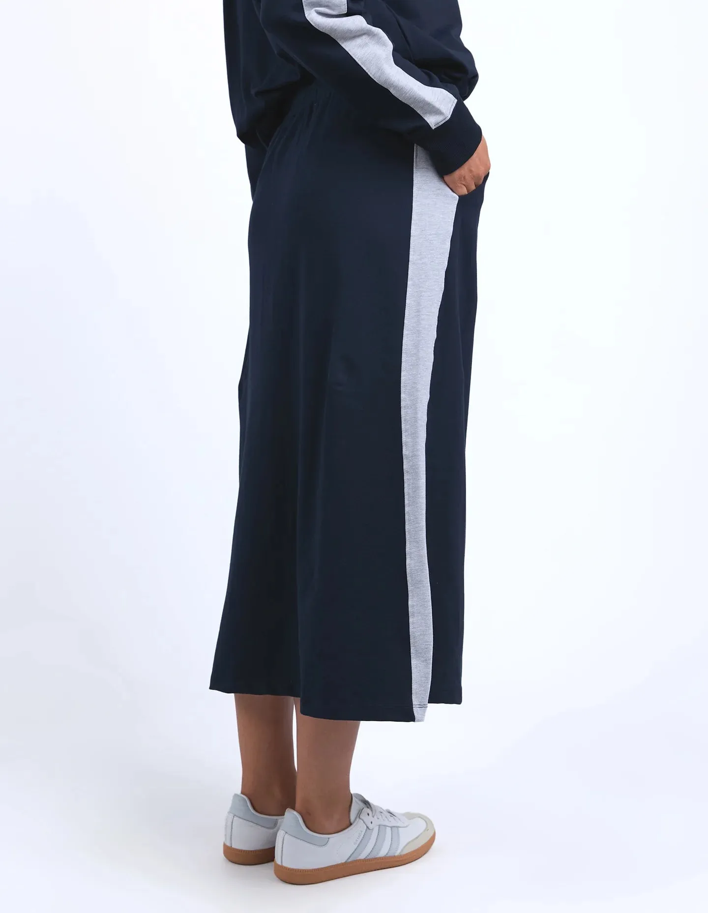 Sloane Fleece Skirt - Navy / Grey Marle